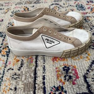 Prada double wheel sneakers size 37.5